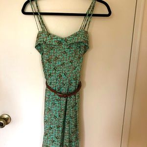 Papaya floral dress with belt